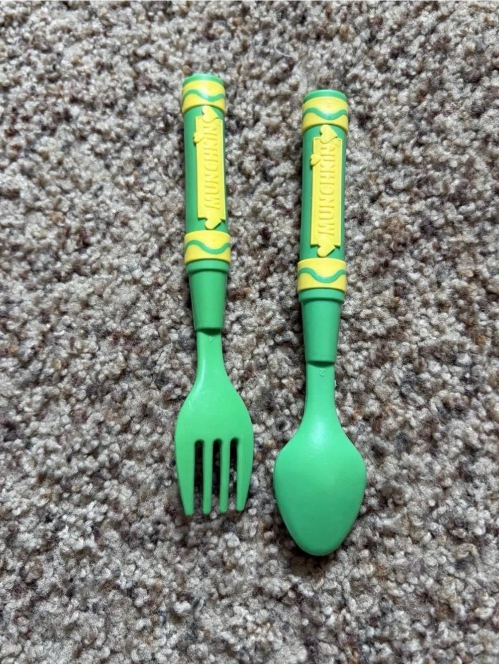 Crayola Green and Yellow Children's Spoon & Fork Set